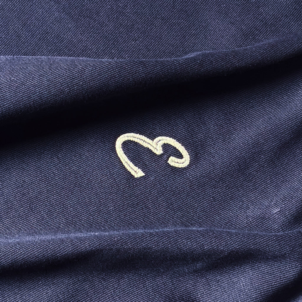 T-shirt crop blu navy con cuciture in tono