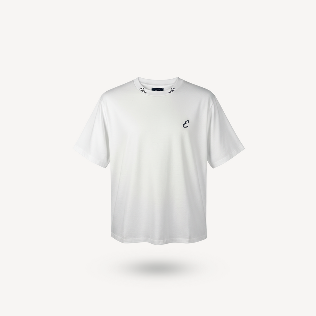 T-shirt crop bianca con cuciture in tono