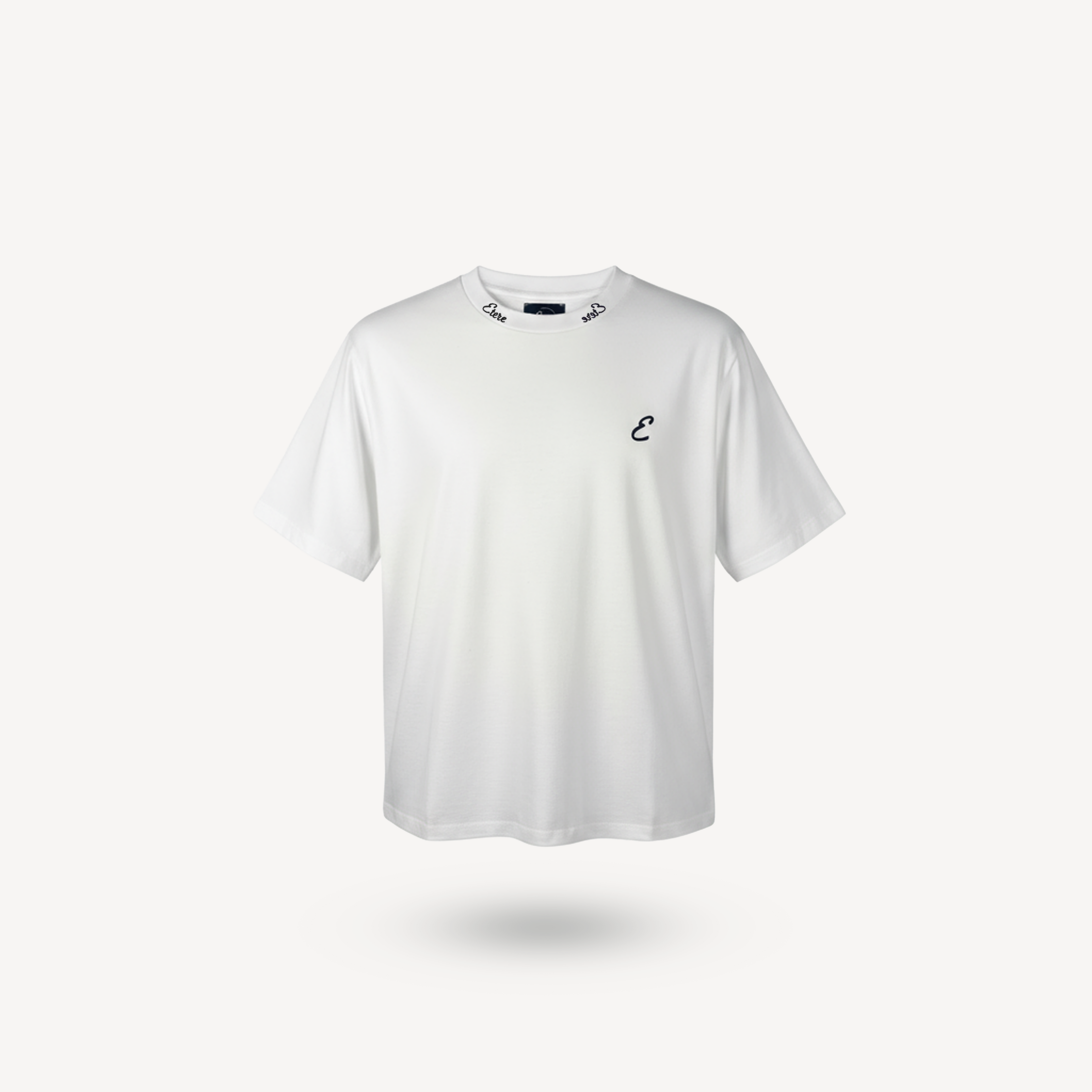 T-shirt crop bianca con cuciture in tono