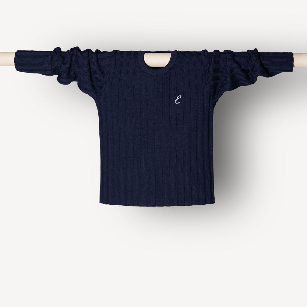 Maglione di lana blu navy