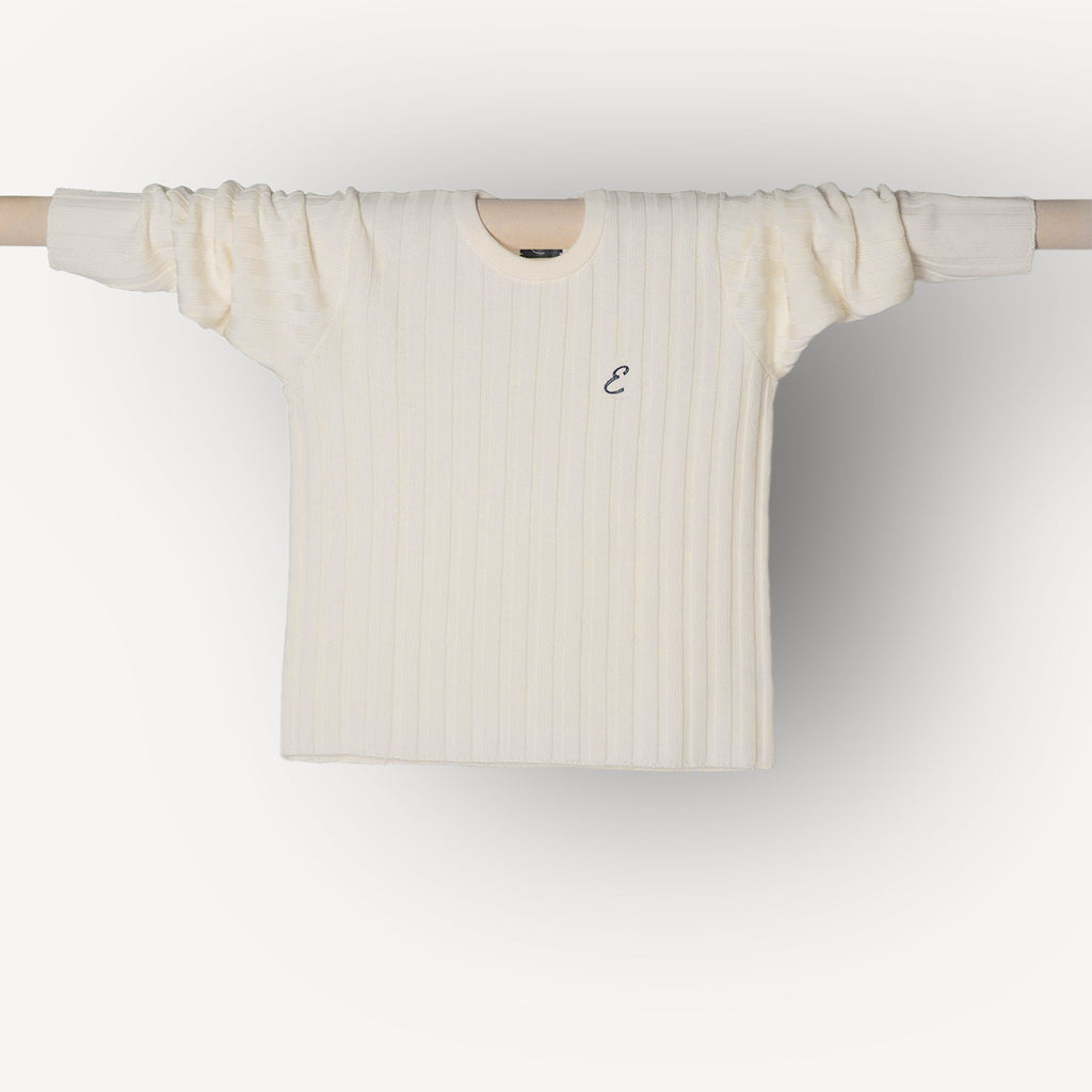 Maglione di lana panna